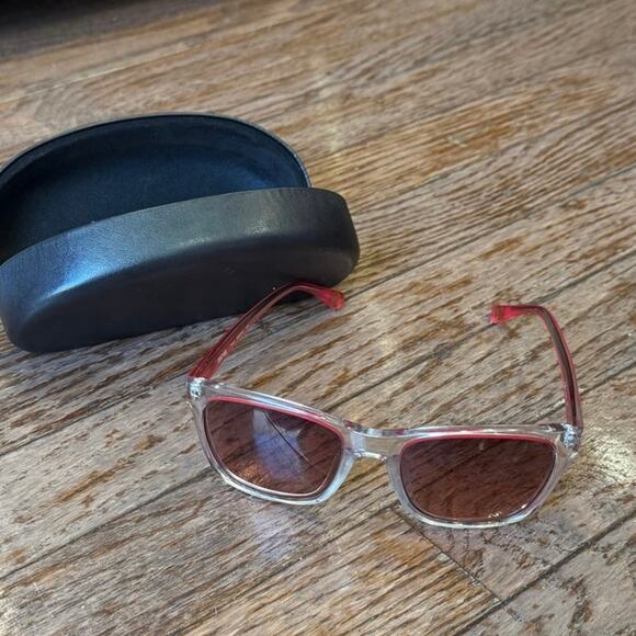 Michael Kors Tessa M2904S 639 Red Clear Wayfarer Gradient Pink Sunglasses Case - Picture 12 of 16